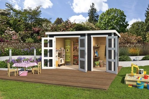 Lasita Maja Zambezi XL Gartenhaus carbongrau