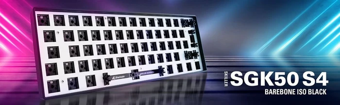 Sharkoon Skiller SGK50 S4 Barebone Gaming Tastatur, schwarz, ISO