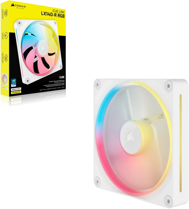 Corsair iCUE LINK LX140-R RGB Expansion Kit, weiß, 140mm