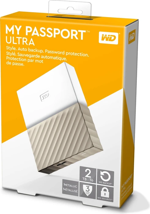 Western Digital WD My Passport Ultra weiß 2TB, USB 3.0 Micro-B