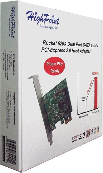 HighPoint Rocket 620, PCIe x1