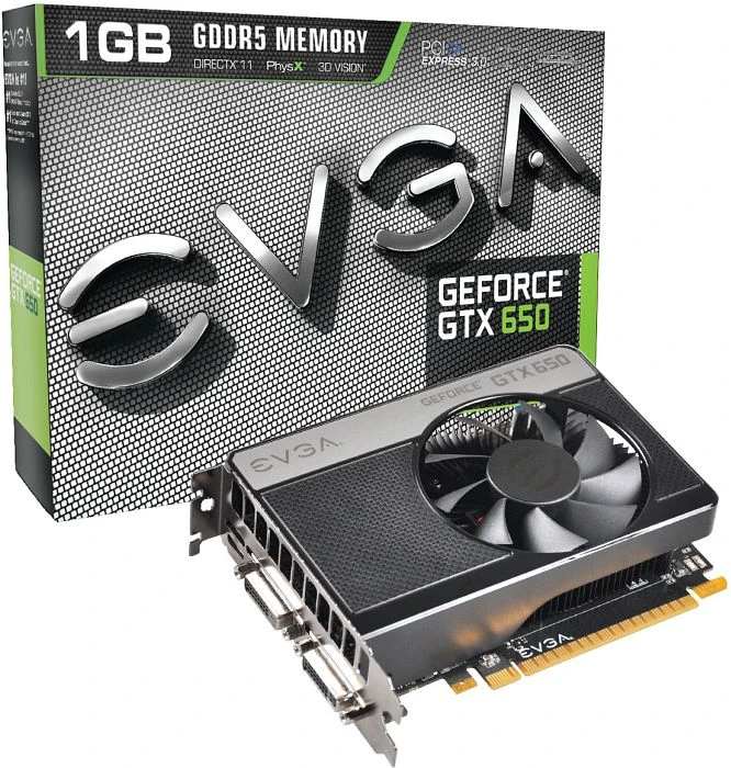 EVGA GeForce GTX 650, 1GB GDDR5, 2x DVI, Mini HDMI