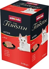 animonda Vom Feinsten Kitten, mit Rind, 600g (6x 100g)