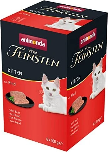 animonda Vom Feinsten Kitten, mit Rind, 600g (6x 100g)