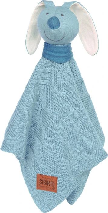 Sigikid Baby Strick-Schmusetuch Hase blau