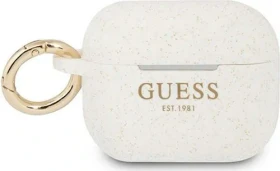 Guess Airpods Pro Hülle Branco Glitter weiß