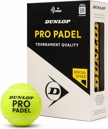 Dunlop Pro Padel Tennisbälle, 3 Stück