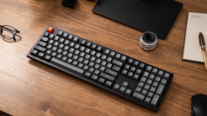 Keychron K10 Max, schwarz/grau, LEDs RGB, Keychron Super RED, USB/Bluetooth, US