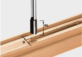 Festool HW S8 D8/20 Nutfräser, (D)8x20x55mm, 1 Stück