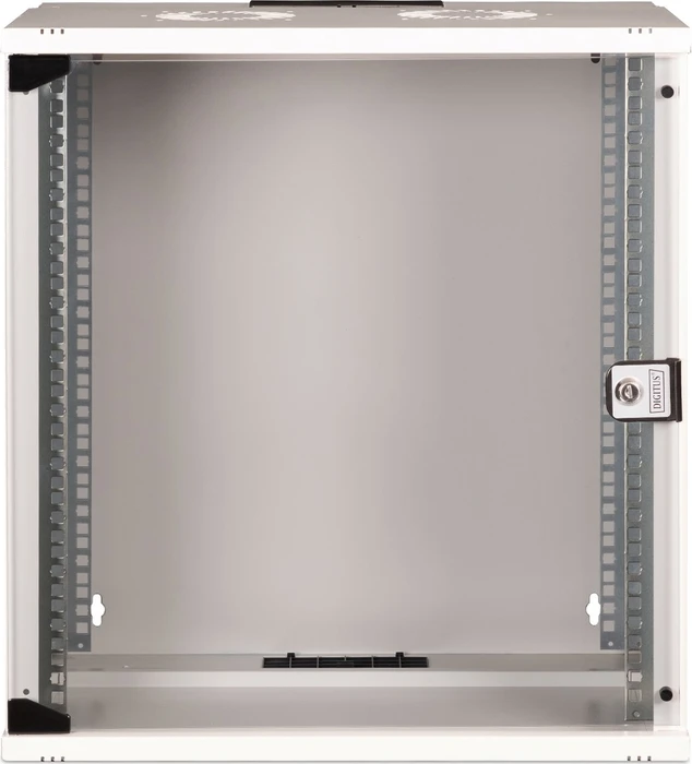 Digitus Professional SoHo Pro Line 19" Wandgehäuse 12HE, unmontiert, Sicherheitsglastür, IP20, RAL 7035, 400mm tief