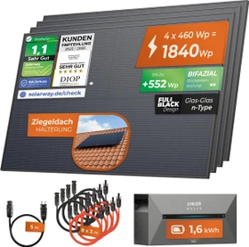 Solarway Deye SUN-M160G4 + JA Solar JAM54D40 + Anker Solarbank E1600, 1.6kW, 1.68kWp