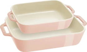 Zwilling Staub Ceramique Auflaufform-Set rechteckig hellrosa, 2-tlg.