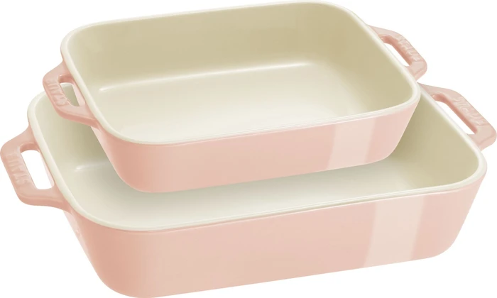 Zwilling Staub Ceramique Auflaufform-Set rechteckig hellrosa, 2-tlg.