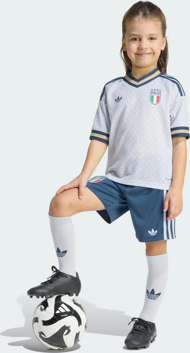 adidas Italien 2026 Auswärtsausrüstung kurzarm aeroblue (Junior)