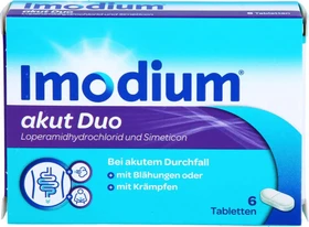 Johnson & Johnson Imodium akut duo 2mg/125mg Tabletten, 6 Stück