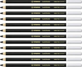STABILO CarbOthello Kreidestift neutralschwarz, 12er-Pack