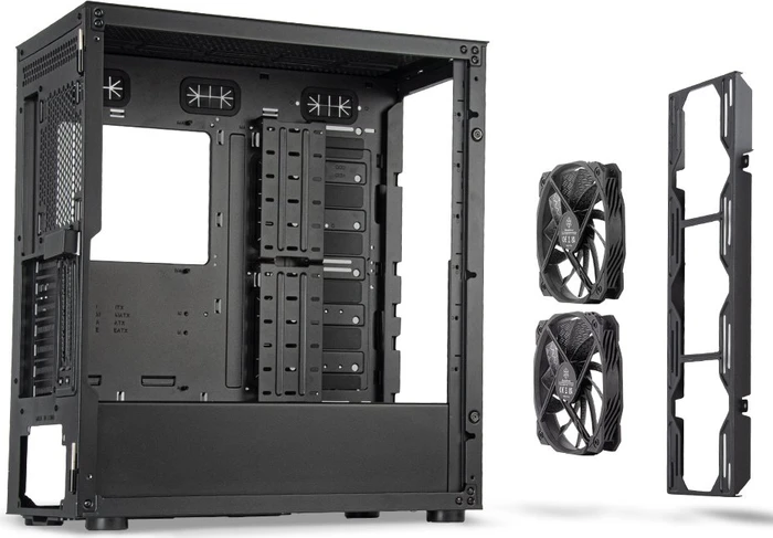 SilverStone Seta H1, schwarz, Glasfenster