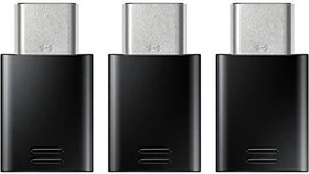 Samsung EE-GN930 Adapter USB-C 2.0 [Stecker]/USB 2.0 Micro-B [Buchse], schwarz, 3er-Pack (EE-GN930KBEGWW)