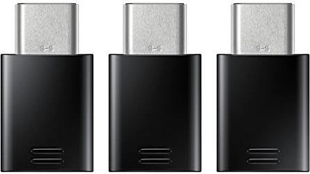 Samsung EE-GN930 Adapter USB-C 2.0 [Stecker]/USB 2.0 Micro-B [Buchse], schwarz, 3er-Pack