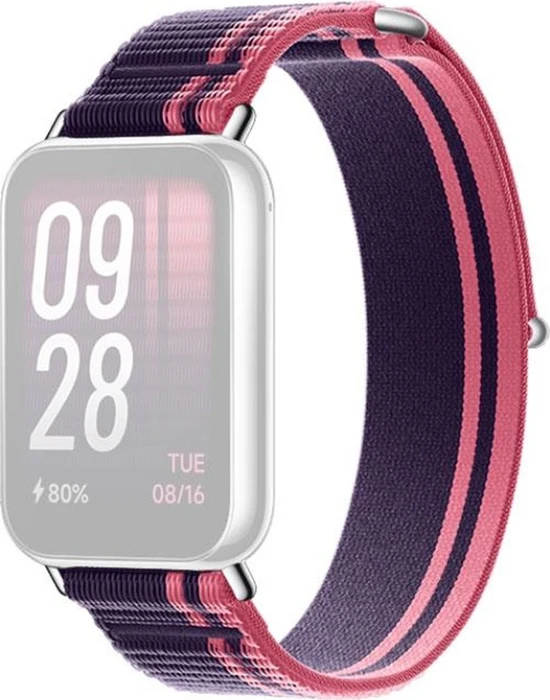 Xiaomi Braided Quick Release Ersatzarmband für Smart Band 8 Pro rosa/violett