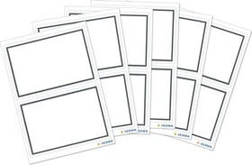 Herma Buchetiketten neutral, 82x55mm, mehrfarbig, 6 Blatt (12 Etiketten)