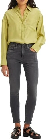 Levi's 721 High Rise Skinny Jeans black worn in (Damen)