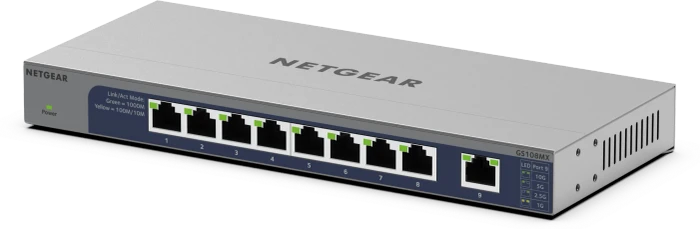 Netgear GS100 Desktop Gigabit Switch, 9x RJ-45