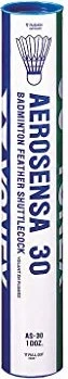 Yonex Aerosensa 30 Badmintonbälle weiß, 12 Stück