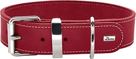 Hunter Aalborg Special Hundehalsband, Leder, strapazierfähhig, komfortabel, 55 M, rot