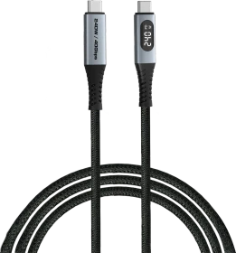 Verbatim Sync & Charge USB-C Kabel mit Leistungsanzeige, USB4 Gen3x2, 40Gb/s, 8K60Hz, 240W PD EPR, USB-C Stecker auf USB-C Stecker, 1.2m (31849)