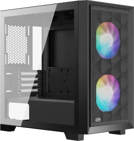 PCCooler C3D310 BK ARGB, schwarz, Glasfenster