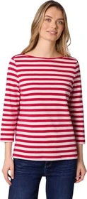 Street One Gestreiftes Shirt langarm power berry (Damen)
