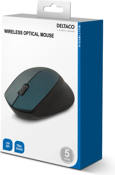 Deltaco Wireless Optical Mouse blau/schwarz, USB