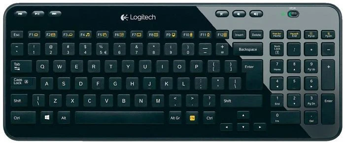 Logitech K360 Wireless Keyboard, Black Glamour, USB, DE