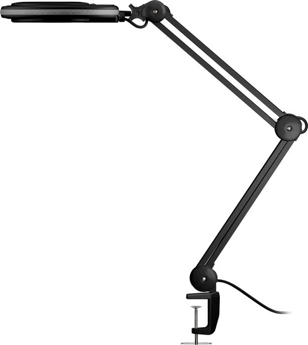 Wentronic Goobay LED-Klemm-Lupenleuchte, 8W, 1.75x, 3 Dioptrien schwarz
