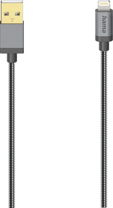 Hama USB-Kabel für iPhone/iPad mit Lightning Connector USB 2.0 Metall 0.75m