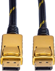Roline / Secomp Gold DisplayPort 1.2 Kabel 4K2K schwarz/gold, 2m