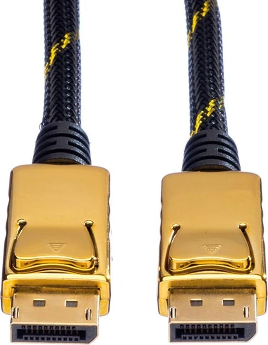 Roline / Secomp Gold DisplayPort 1.2 Kabel 4K2K schwarz/gold, 2m