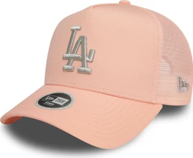 New Era 9FORTY LA Dodgers Womens Metallic E-Frame Trucker Kappe pastel pink (Damen)