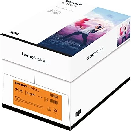 inapa tecno colors Universalpapier orange, A3, 80g/m², 2500 Blatt