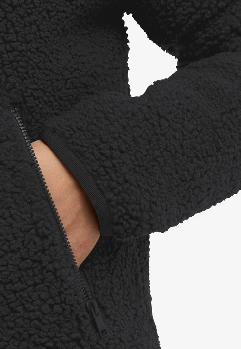 Jack Wolfskin High Curl Fleece Jacke schwarz (Damen)