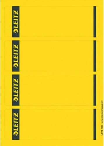 Leitz selbstklebende Ordner-Rückenschilder kurz/breit, gelb, 25 Blatt/100 Stück