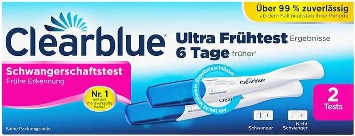 Clearblue Frühe Erkennung Schwangerschaftstest, 2 Stück