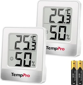 ThermoPro Hygrometer-Temperaturstation weiß, digital, 2 Stück
