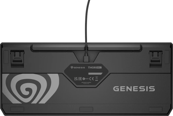 Genesis Thor 230 TKL, Anchor Gray Negative, LEDs RGB, hot-swap, Outemu Red, USB, CZ/SK