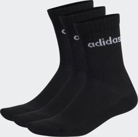 adidas Linear Crew Cushioned Socken schwarz/weiß, 3 Paare