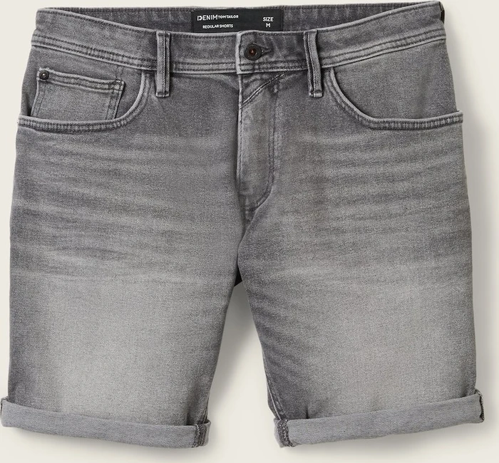 Tom Tailor Jeansshorts Jeans used light stone grey denim (Herren)