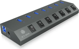 RaidSonic Icy Box IB-HUB1701-C3 USB-Hub, 7x USB-A 3.0, USB-B 3.0 [Buchse] (60838)