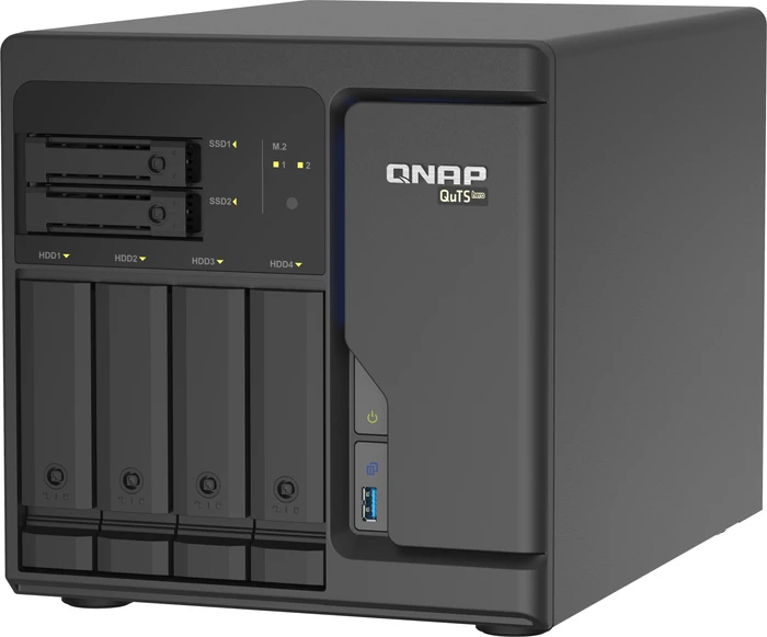 QNAP QuTS hero TS-h686-D1602-8G, 8GB RAM ECC, 4x RJ-45 2.5GBase-T, 3x USB-A 3.0