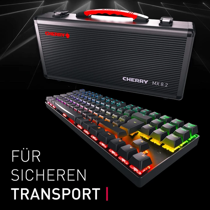 Cherry MX 8.2 TKL Wireless, schwarz, MX2A RGB BROWN, USB/Bluetooth, DE